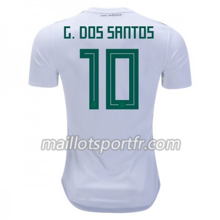 Maillot de Foot Mexique G.Dos Santos 10 Exterieur Coupe du monde 2018